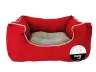 Corbeille rectangulaire en chenille rouge T-3 75x63x24 cm