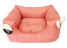 Corbeille rectangulaire Moly saumon coton T-1 50x42x21 cm