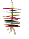 Jouet interactif en bois avec son et bâtonnets colorés 25,4x10 cm
