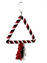 Jouet interactif triangle fibres naturelles pour oiseaux