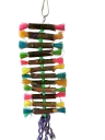 Jouet interactif tronçons et fibres colorées 28x10 cm