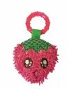 Jouet mordeur fraise pour chiens 18 cm Moly | Peluche douce avec son et texture stimulante