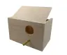Nid horizontal en bois naturel pour agapornis 22,5x14x14 cm